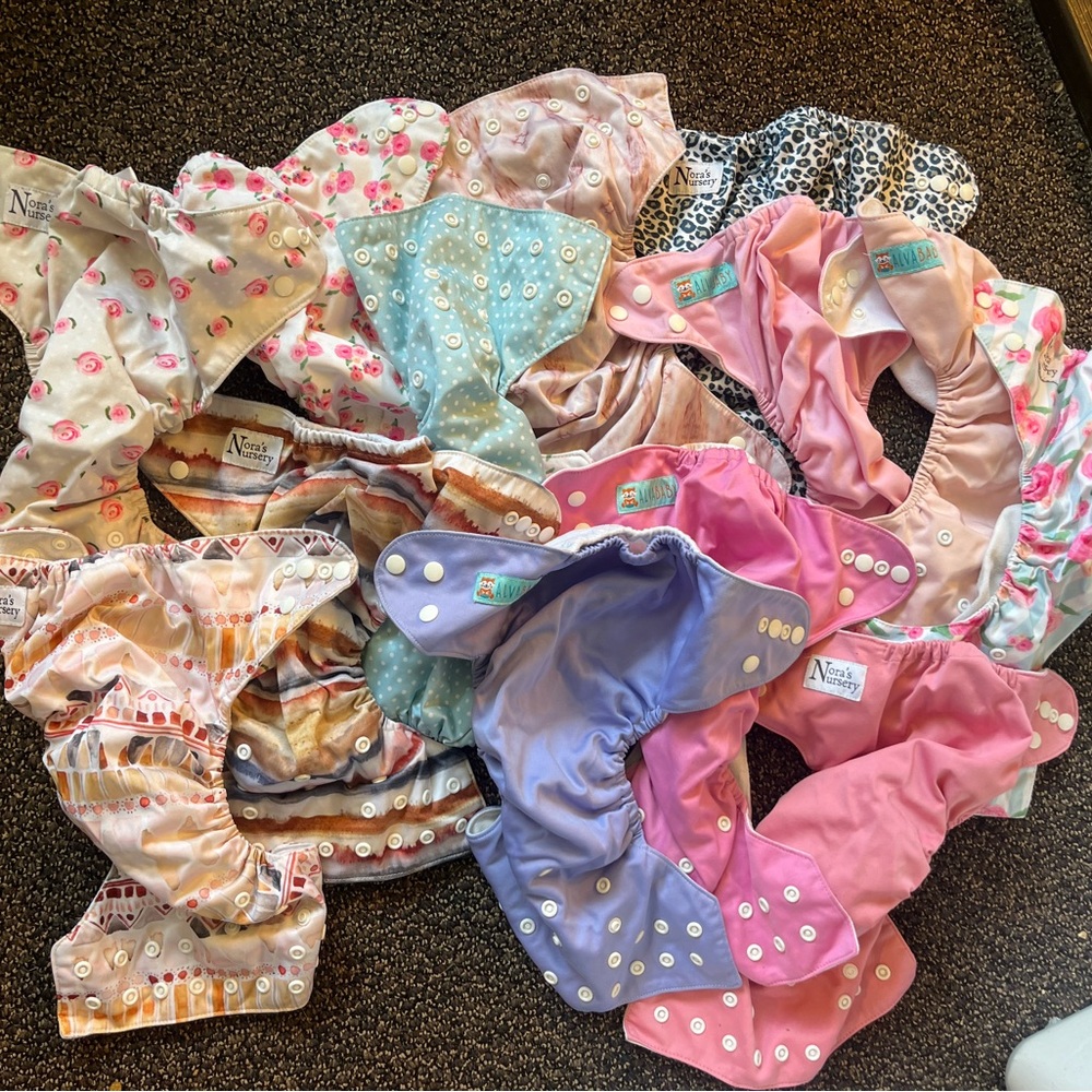Pink and Blue Diaper Covers with Soft Fabric